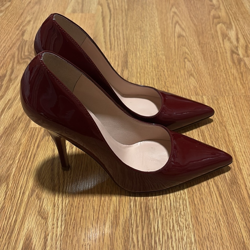 kate spade Burgundy Patent Pointed-Toe Stiletto Heels